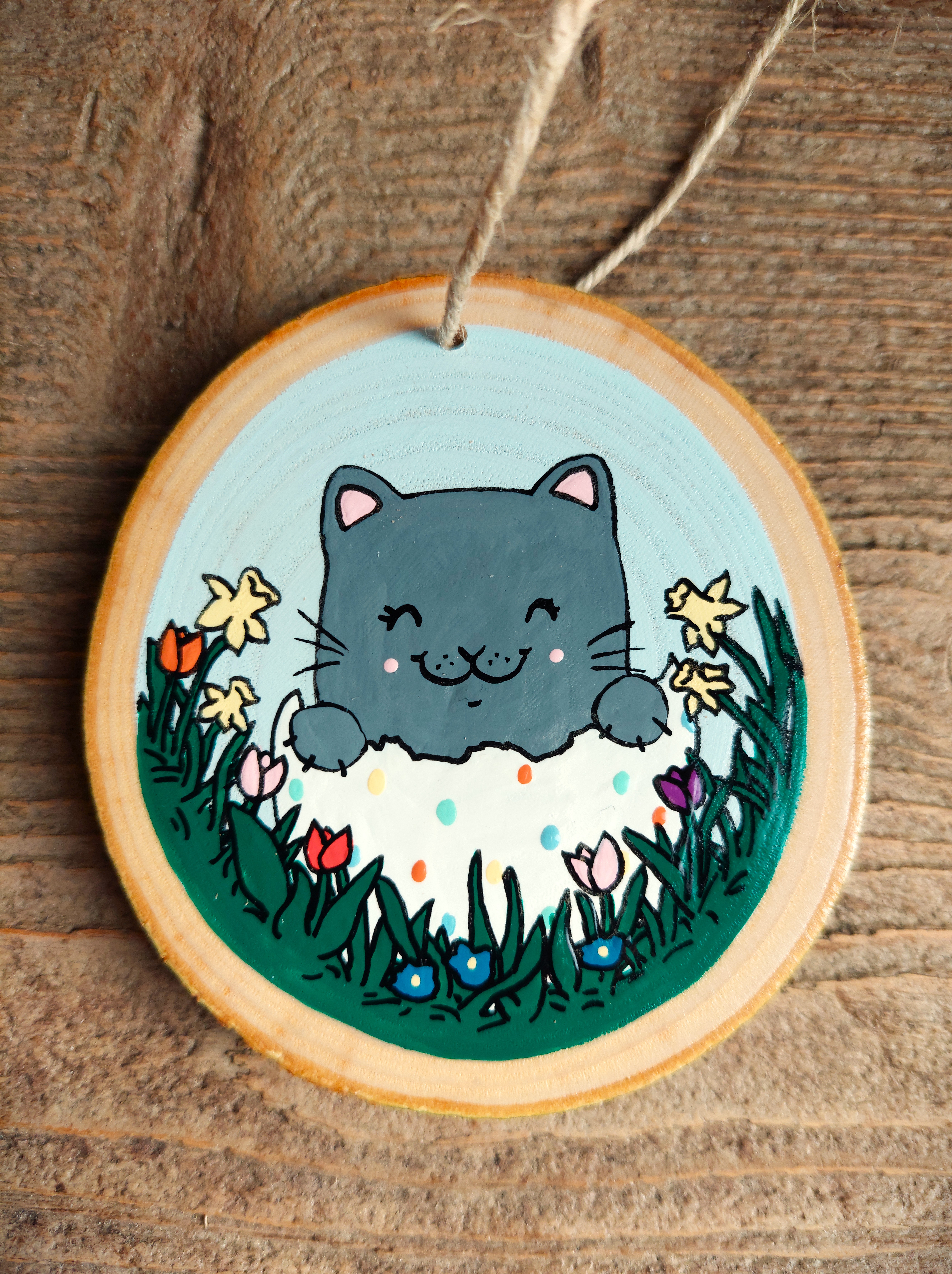 Oster-Grinse-Katze