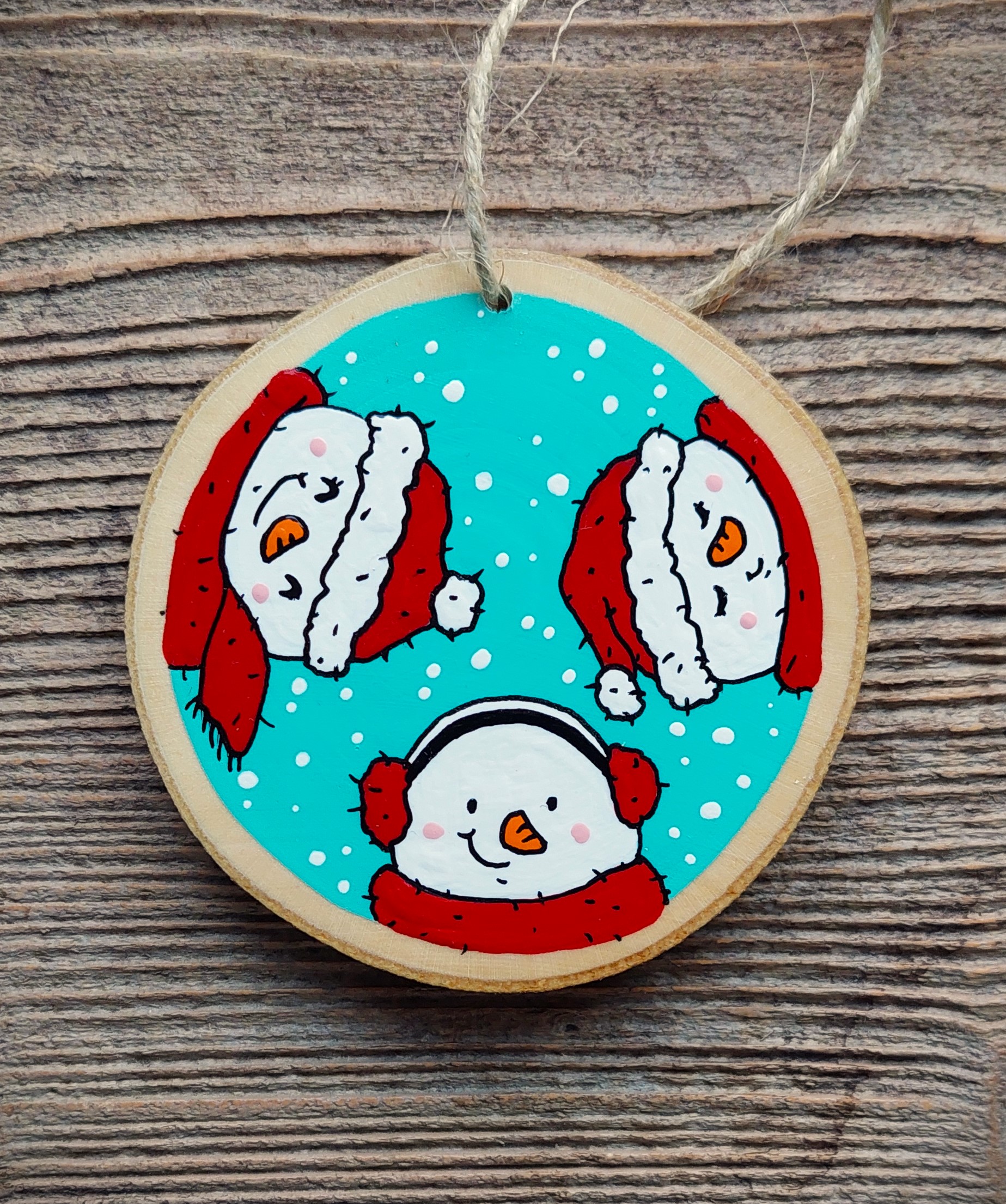 Schneemann hoch drei